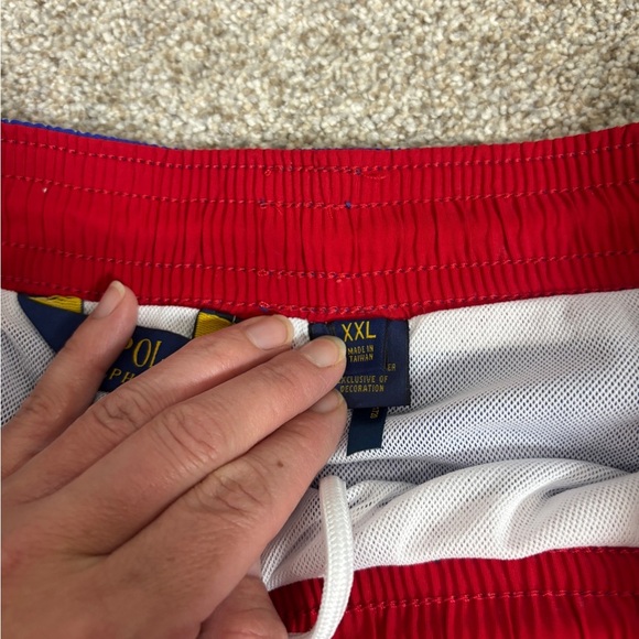 POLO RALPH LAUREN Blue/Red Swimming Trunks Shorts Size XXL - Picture 5 of 7